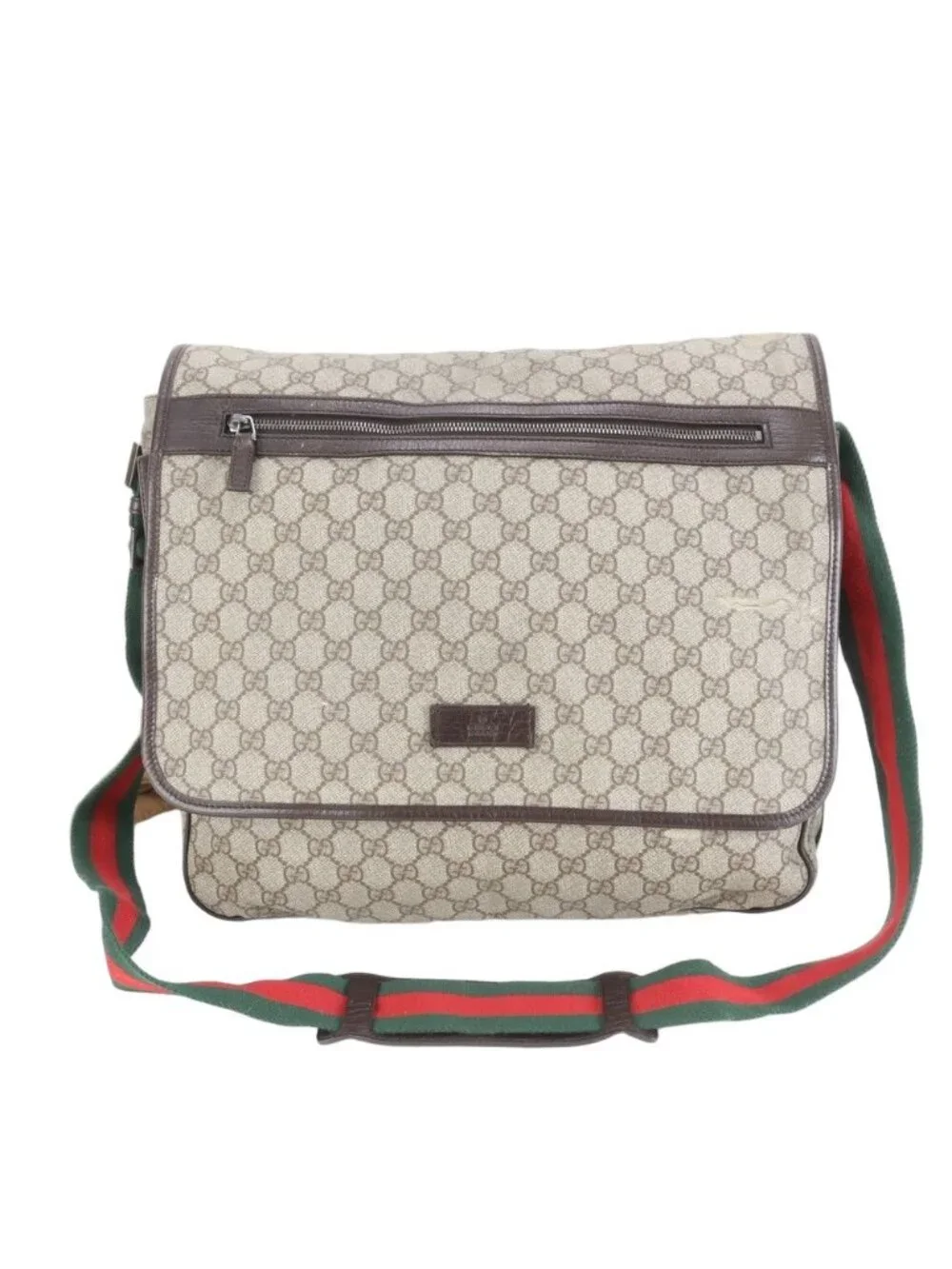 Gucci GG Supreme Sherry Line Leather Shoulder Bag Crossbody Messenger